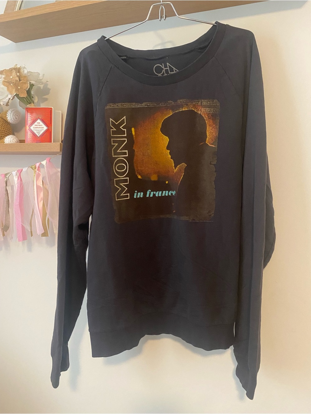 Thelonious Monk "Monk in France" Pullover Sweatshirt by Chaser Brand XL